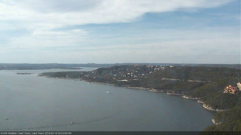 Lake Travis webcam, February 15, 2019 2:25 PM CT