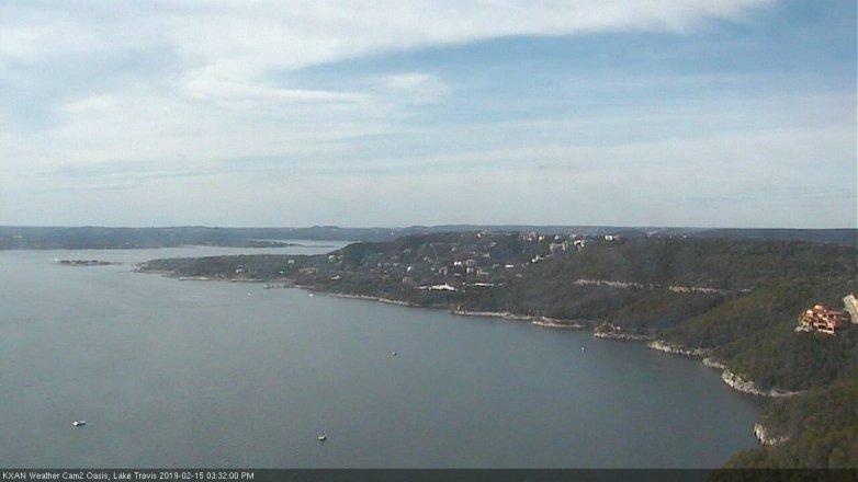 Lake Travis webcam, February 15, 2019 2:35 PM CT