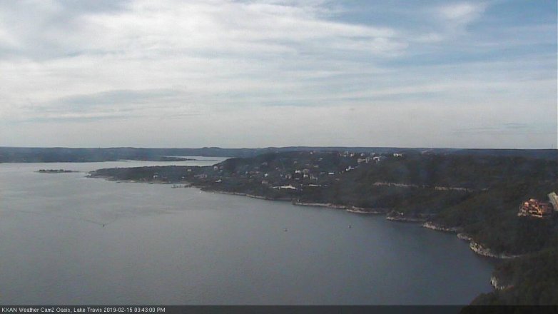 Lake Travis webcam, February 15, 2019 2:45 PM CT