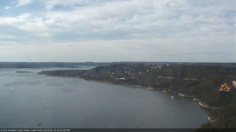 Lake Travis webcam, February 15, 2019 3:25 PM CT