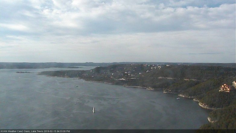 Lake Travis webcam, February 15, 2019 3:35 PM CT