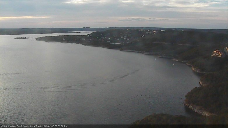 Lake Travis webcam, February 15, 2019 4:55 PM CT