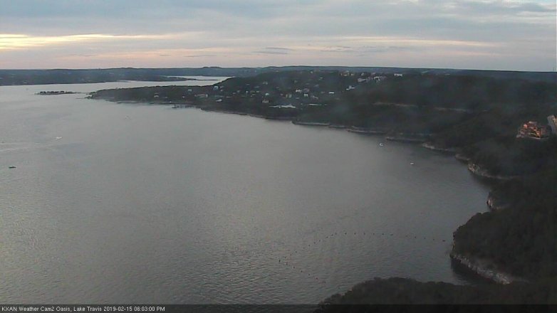 Lake Travis webcam, February 15, 2019 5:05 PM CT