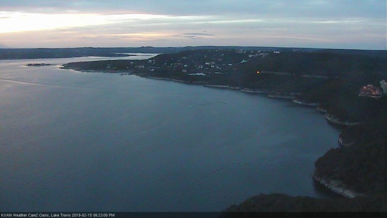 Lake Travis webcam, February 15, 2019 5:25 PM CT