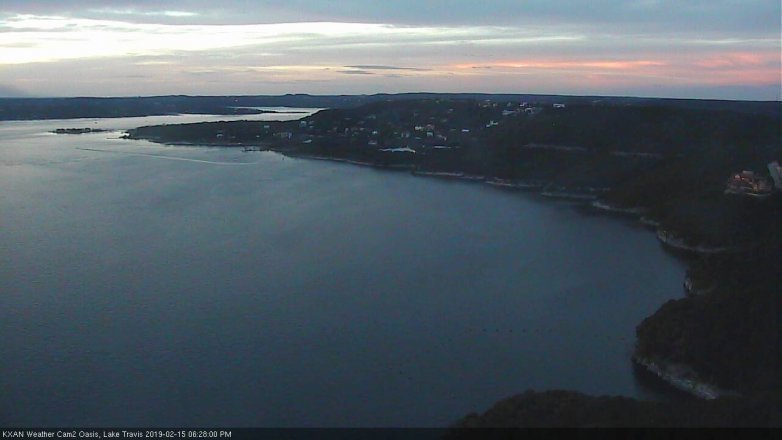 Lake Travis webcam, February 15, 2019 5:30 PM CT