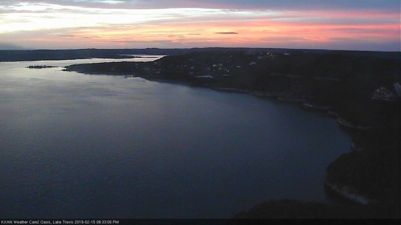Lake Travis webcam, February 15, 2019 5:35 PM CT