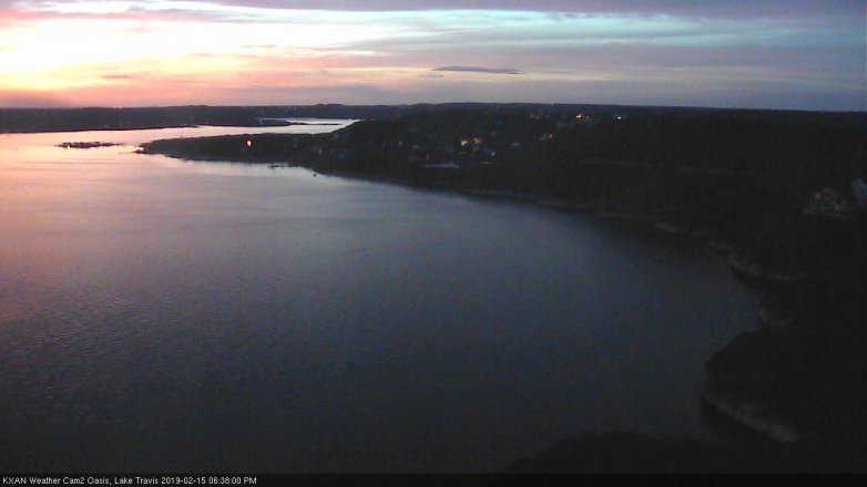 Lake Travis webcam, February 15, 2019 5:40 PM CT