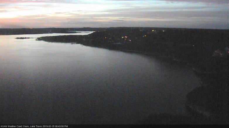 Lake Travis webcam, February 15, 2019 5:45 PM CT