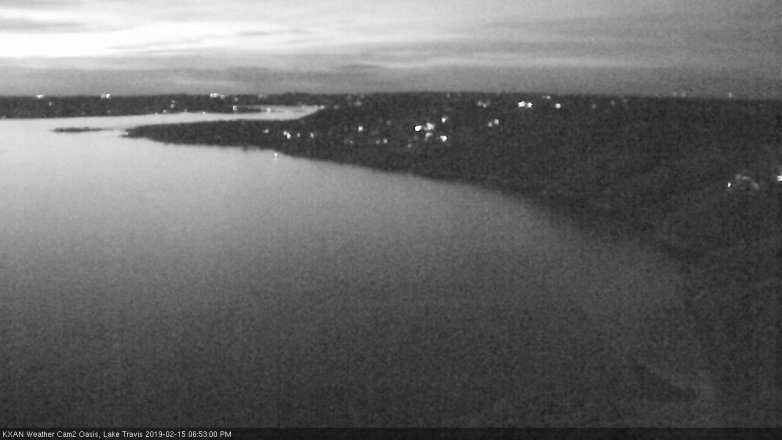 Lake Travis webcam, February 15, 2019 5:55 PM CT