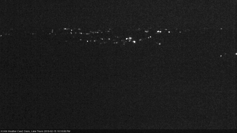 Lake Travis webcam, February 15, 2019 9:20 PM CT
