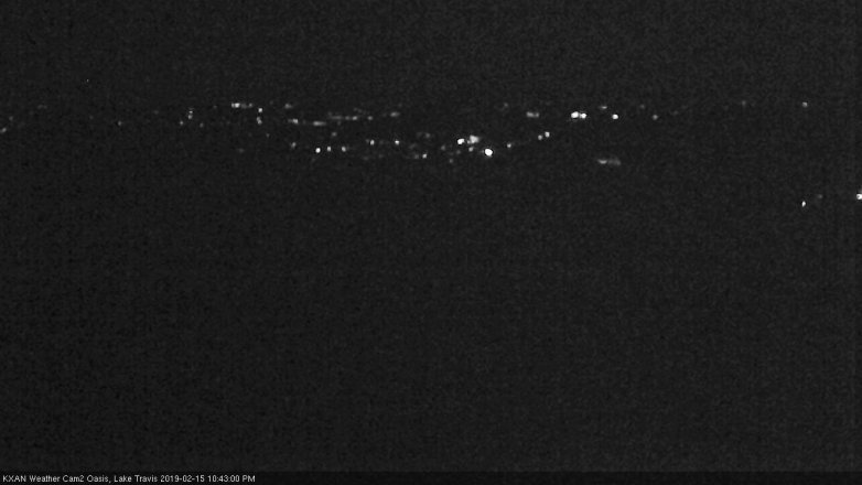 Lake Travis webcam, February 15, 2019 9:45 PM CT