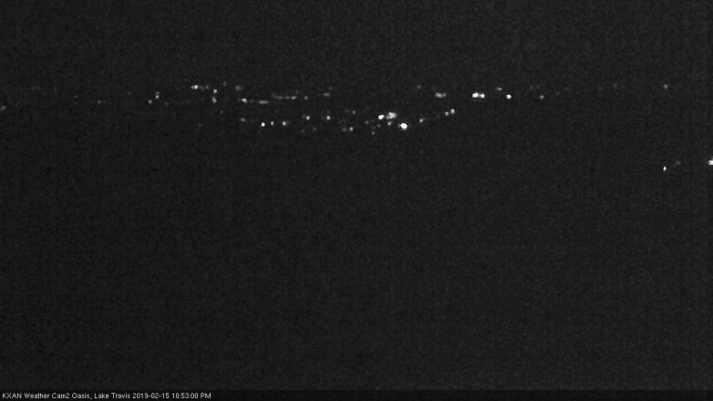 Lake Travis webcam, February 15, 2019 9:55 PM CT