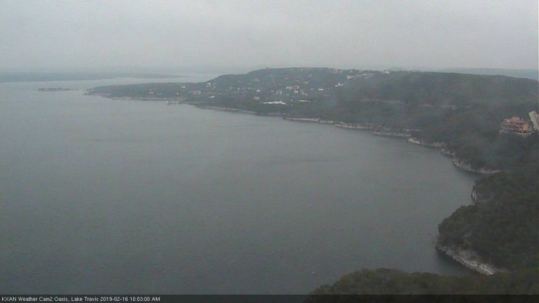 Lake Travis webcam, February 16, 2019 9:05 AM CT