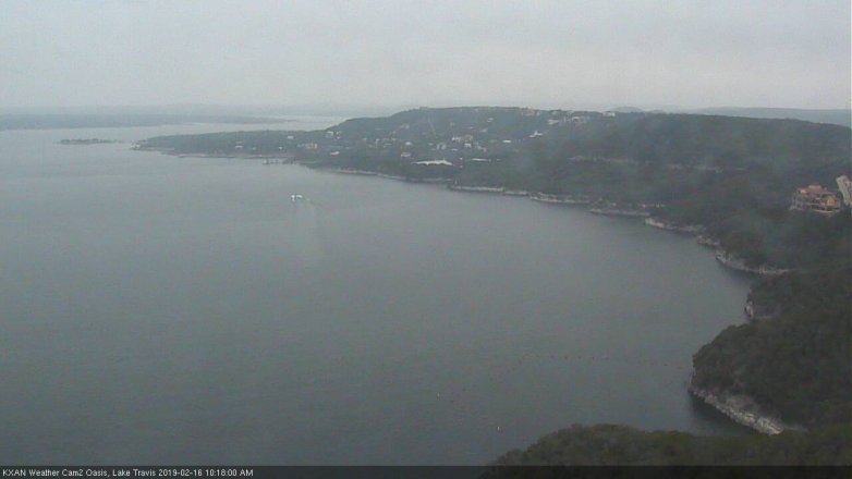 Lake Travis webcam, February 16, 2019 9:20 AM CT