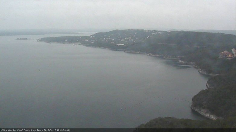 Lake Travis webcam, February 16, 2019 9:45 AM CT