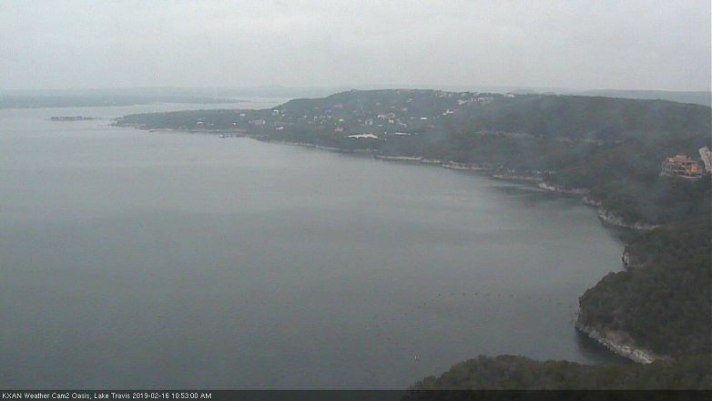 Lake Travis webcam, February 16, 2019 9:55 AM CT