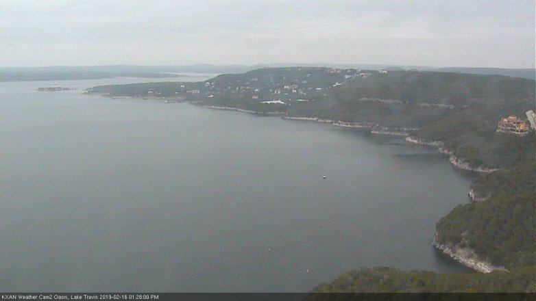 Lake Travis webcam, February 16, 2019 12:30 PM CT