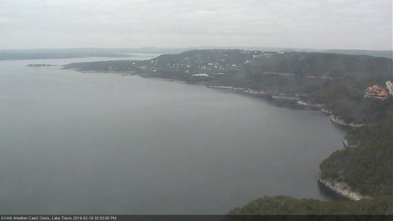 Lake Travis webcam, February 16, 2019 1:05 PM CT