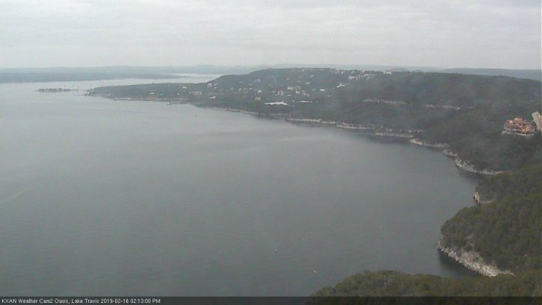 Lake Travis webcam, February 16, 2019 1:15 PM CT