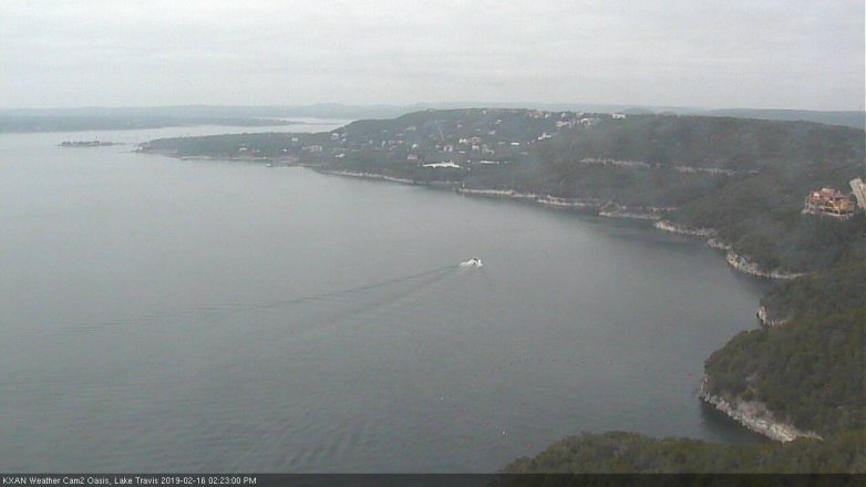 Lake Travis webcam, February 16, 2019 1:25 PM CT