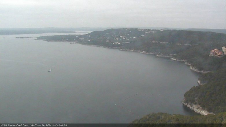 Lake Travis webcam, February 16, 2019 1:45 PM CT
