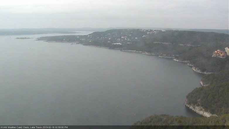 Lake Travis webcam, February 16, 2019 2:00 PM CT