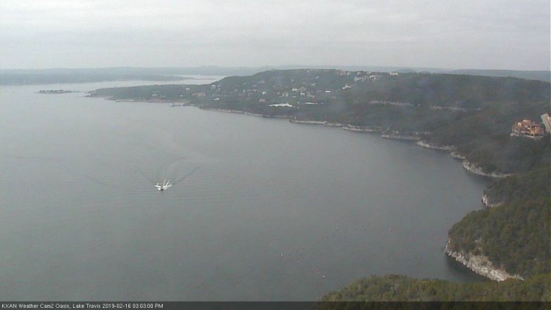 Lake Travis webcam, February 16, 2019 2:05 PM CT