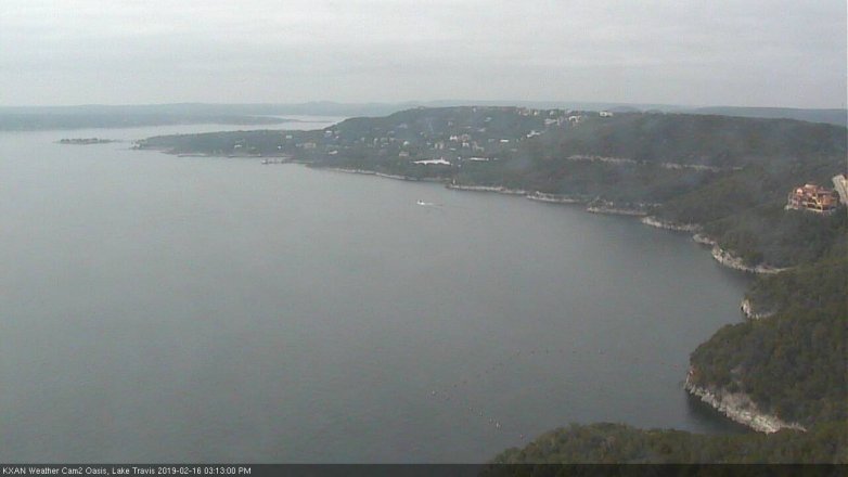Lake Travis webcam, February 16, 2019 2:15 PM CT