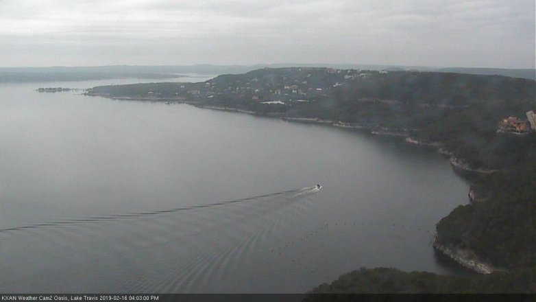 Lake Travis webcam, February 16, 2019 3:05 PM CT