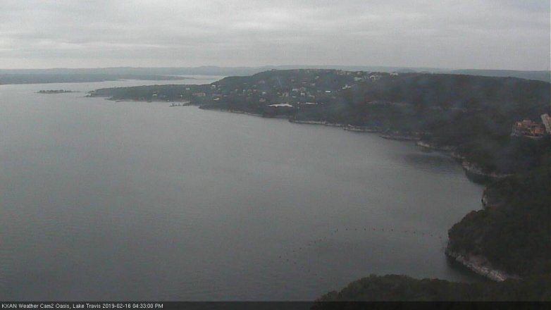 Lake Travis webcam, February 16, 2019 3:35 PM CT