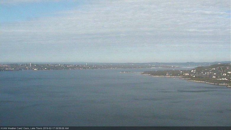 Lake Travis webcam, February 17, 2019 9:00 AM CT