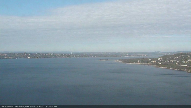 Lake Travis webcam, February 17, 2019 9:05 AM CT