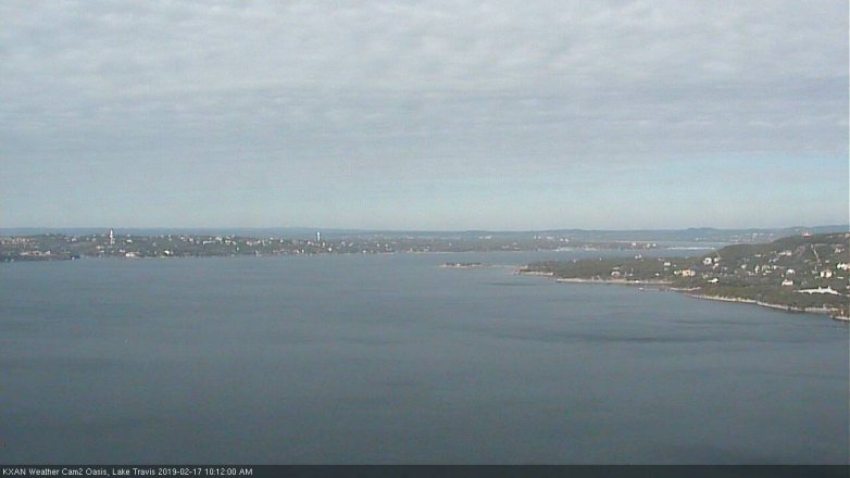 Lake Travis webcam, February 17, 2019 9:15 AM CT