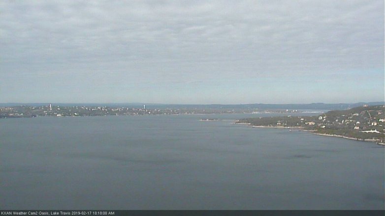 Lake Travis webcam, February 17, 2019 9:20 AM CT