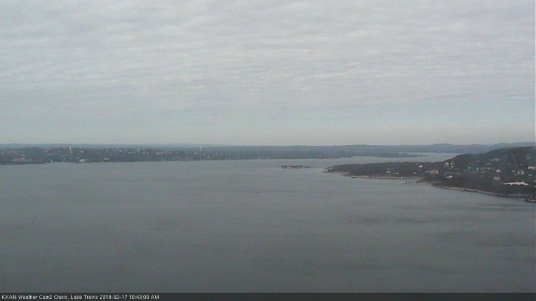 Lake Travis webcam, February 17, 2019 9:45 AM CT