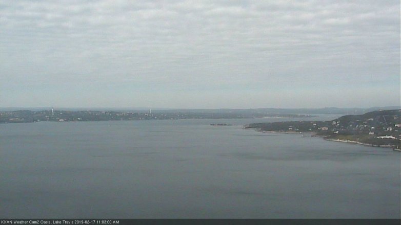 Lake Travis webcam, February 17, 2019 10:05 AM CT