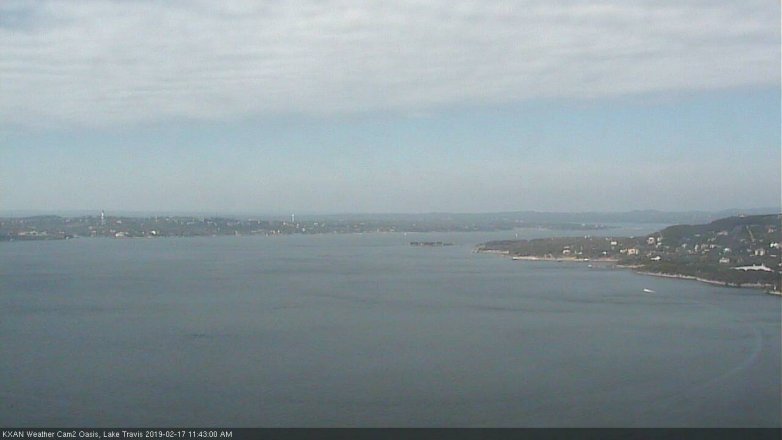 Lake Travis webcam, February 17, 2019 10:45 AM CT