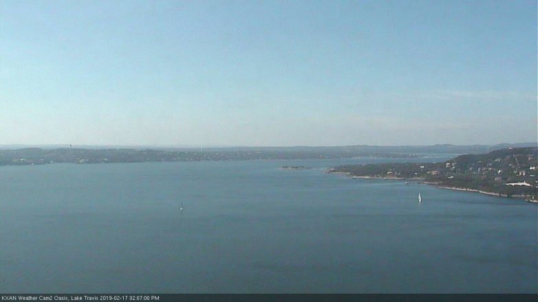 Lake Travis webcam, February 17, 2019 1:10 PM CT