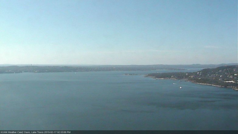 Lake Travis webcam, February 17, 2019 1:35 PM CT
