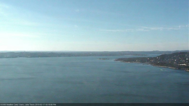 Lake Travis webcam, February 17, 2019 2:20 PM CT
