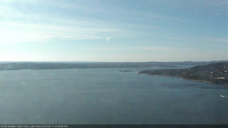 Lake Travis webcam, February 17, 2019 2:55 PM CT