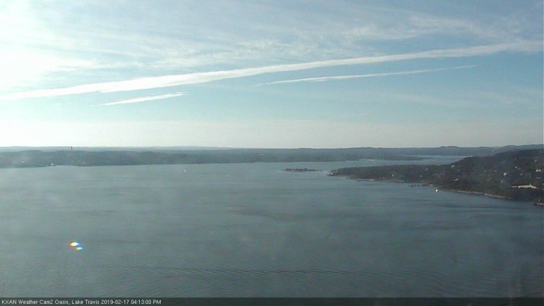 Lake Travis webcam, February 17, 2019 3:15 PM CT