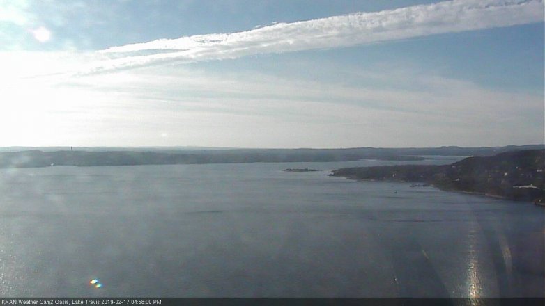 Lake Travis webcam, February 17, 2019 4:00 PM CT