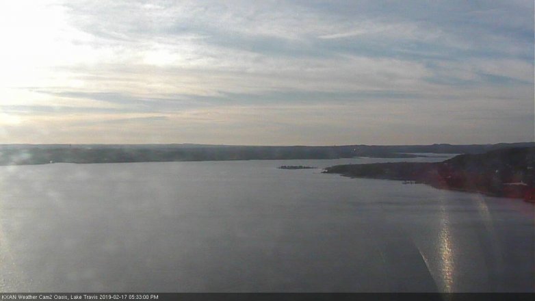 Lake Travis webcam, February 17, 2019 4:35 PM CT