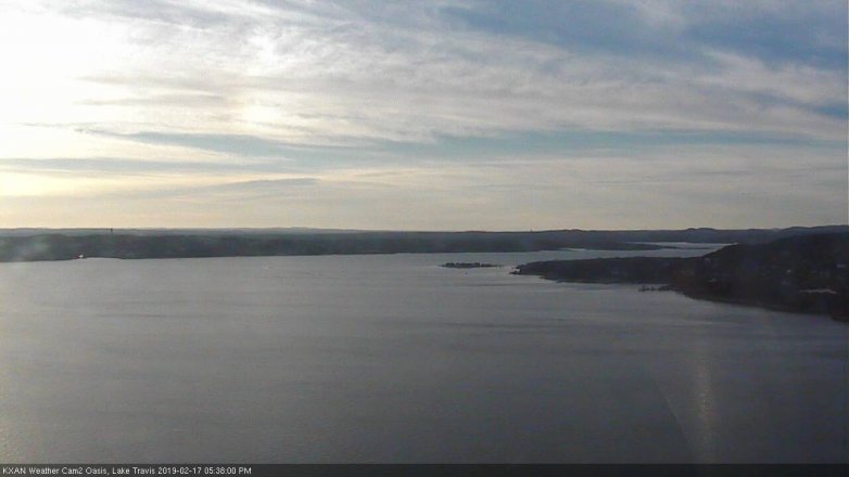 Lake Travis webcam, February 17, 2019 4:40 PM CT