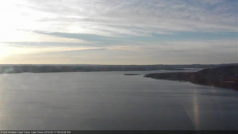 Lake Travis webcam, February 17, 2019 4:45 PM CT