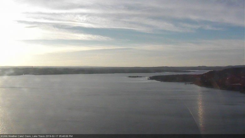 Lake Travis webcam, February 17, 2019 4:50 PM CT