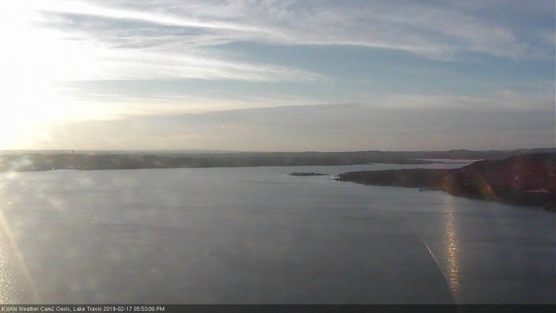 Lake Travis webcam, February 17, 2019 4:55 PM CT