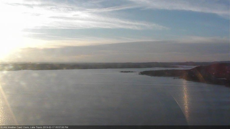 Lake Travis webcam, February 17, 2019 5:00 PM CT