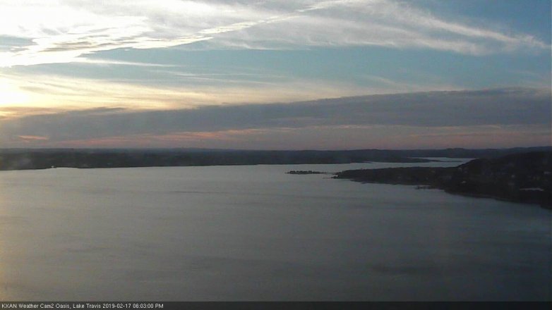 Lake Travis webcam, February 17, 2019 5:05 PM CT